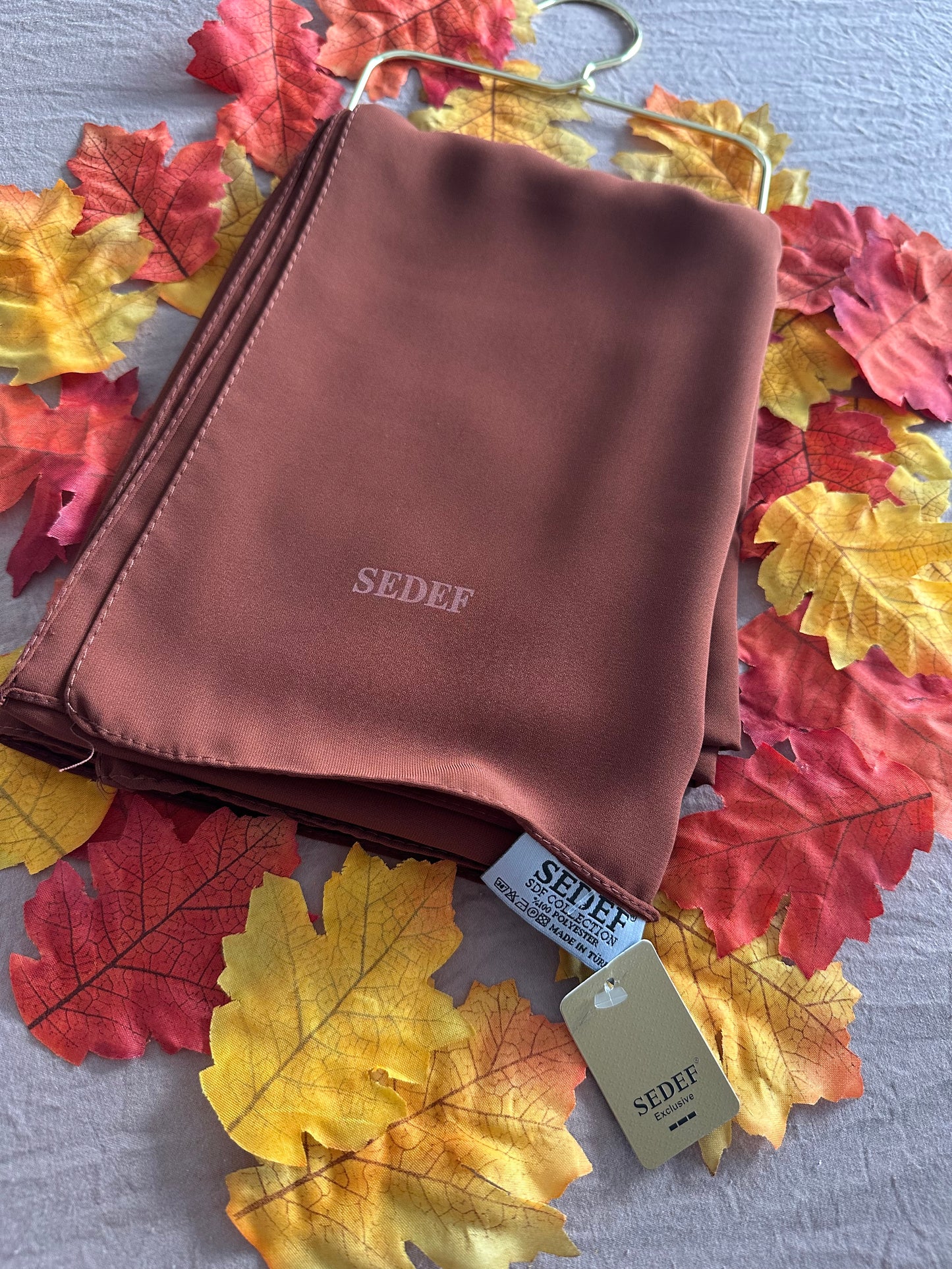 Hijab Soie de Médine – Brun Cacao