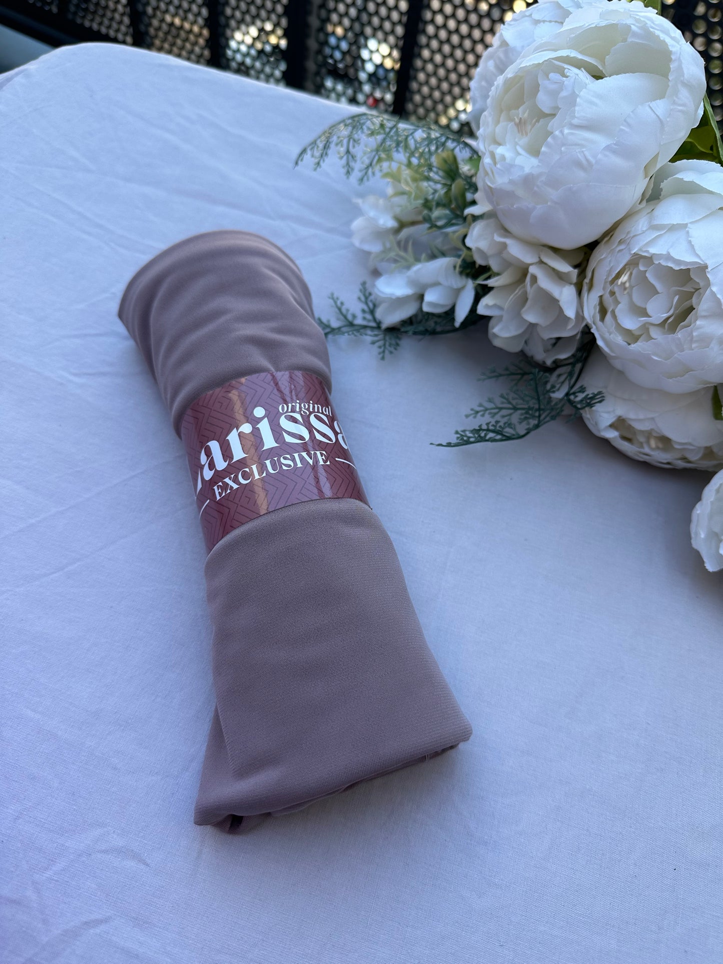 Hijab Jersey Premium Gris mauve – Fraîcheur & Élégance