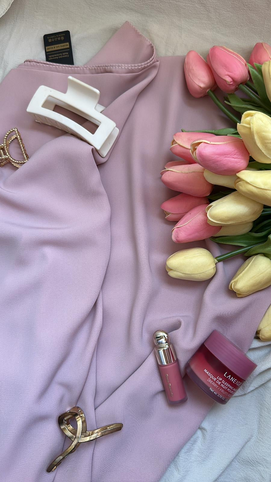 Hijab Soie de Médine Rose Poudré - Élégance & Douceur