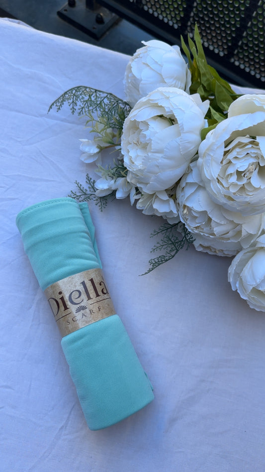 Hijab Jersey Premium Bleu pastel – Fraîcheur & Élégance