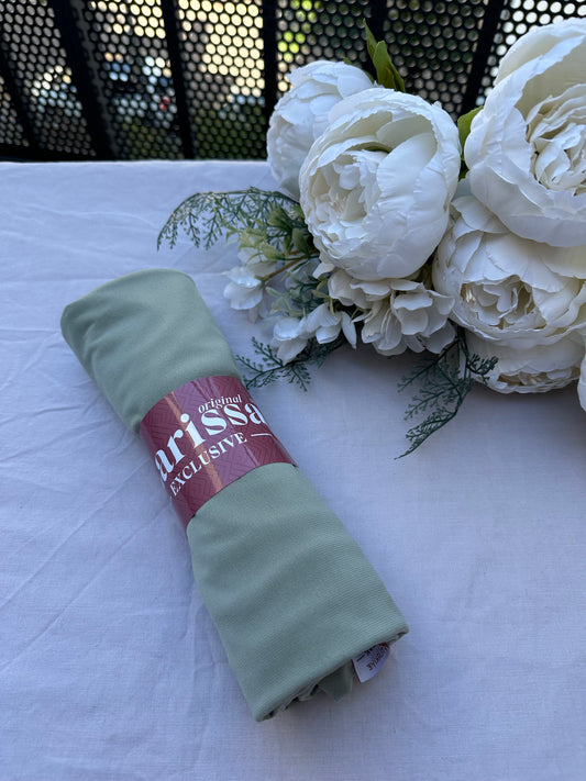 Hijab Jersey Premium Vert sauge – Fraîcheur & Élégance