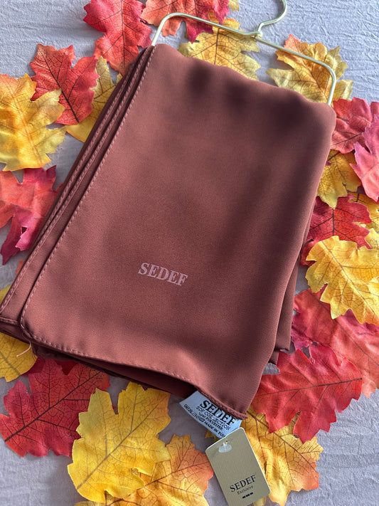 Hijab Soie de Médine – Brun Cacao