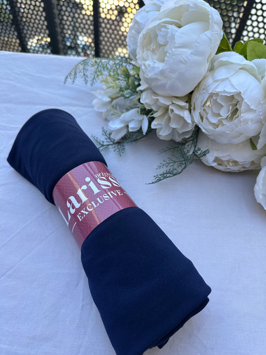 Hijab Jersey Premium Bleu marine – Fraîcheur & Élégance