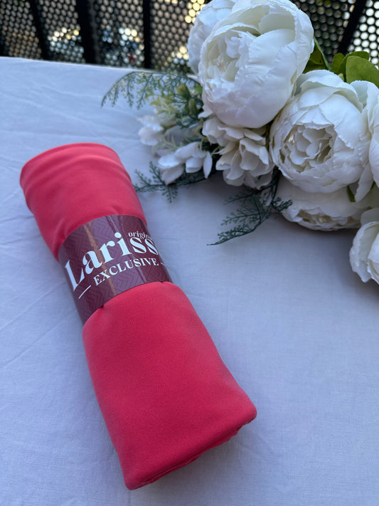 Hijab Jersey Premium Corail vif – Fraîcheur & Élégance