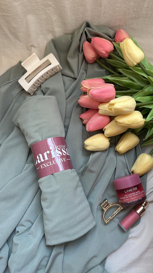 Hijab Jersey Premium vert d'eau – Douceur & Nature
